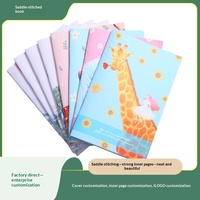 Carnets personnalisés à reliure agrafée en papier (50 feuilles) pour enfants et étudiants, petit format, motif dessin animé, commande sur mesure, pour exercices