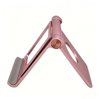Support de téléphone pliable en aluminium anodisé usiné CNC sur mesure, support mobile réglable à charnière de précision pour l'électronique grand public