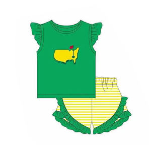 Ensemble de vêtements pour filles RTS, printemps-automne, golf, décontracté, respirant, imprimé à volants, 95% coton, 5% élasthanne, tunique, short - Product Image 3