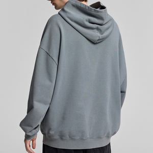 2025 Otoño Invierno nuevo estilo sudaderas con capucha deportivas para hombres ropa de calle pulóver Color sólido Sudadera con capucha con bolsillo 100% algodón - Product Image 2