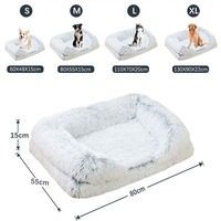 Coussin pour animaux de compagnie en peluche personnalisé, amovible, lavable, avec mousse à mémoire de forme, pour l'hiver, pour chat et chien, lit pour animaux de compagnie mignon en peluche