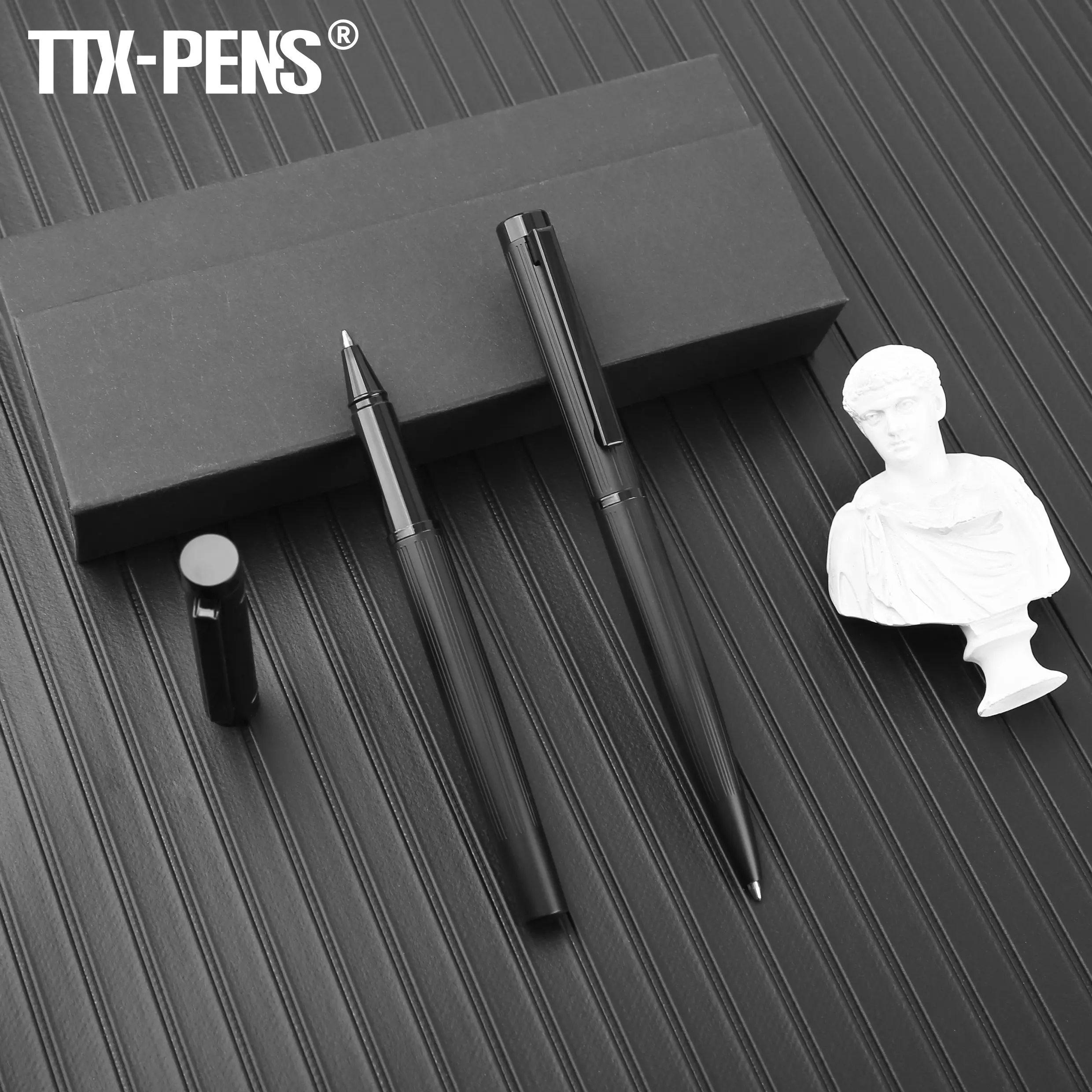 TTX elegante fantasia agradável conjunto de canetas para presente kit executivo de escritório de negócios canetas esferográficas de metal