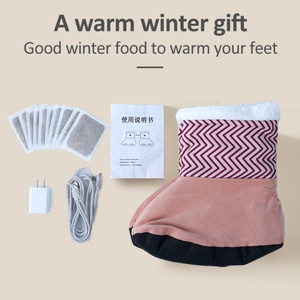 Portable Graphene Electric <b>Heated</b> Foot Warmers Women Snow Boots for Bedroom RV & Outdoor Use Electrically <b>Heated</b> Shoes - Product Image 2