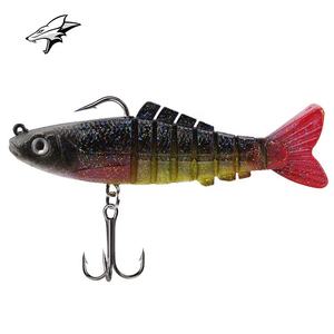 活乌鱼诱饵鲈鱼Barramundi Mulloway 8段软塑料诱饵关节钓鱼诱饵 - Product Image 5