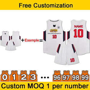 Custom LOGO Numbers Breathable Vest Top Shooting Shirts Shorts <b>Plus</b> <b>Size</b> Uniforms Set Unisex Basketball Jersey - Product Image 3
