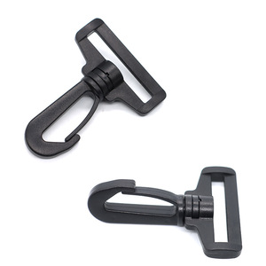Multi Functional <b>Plastic</b> Rotating <b>Hook</b> For Bag Webbing Black Rectangle Shape Fastener Accessory - Product Image 1