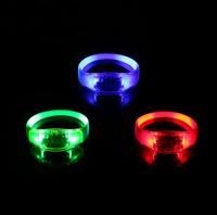 Bracelet de fête en Silicone avec LED clignotante et commande vocale