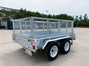 <span class=keywords><strong>Camion</strong></span> à <span class=keywords><strong>benne</strong></span> basculante à double essieu galvanisé à chaud de petite taille 10* 5 pieds Remorque de chantier Remorques utilitaires et utilitaires - Product Image 3