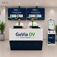 Comptoir de Check-in en Corian Personnalisé et Élégant pour Service Express Aéroportuaire, Fabrication Chinoise BSS, Comptoir de Check-in en Surface Solide Durable