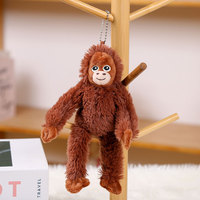 Peluche de gorille de simulation de dessin animé, poupée gorille singe à longs bras en peluche, pendentif, porte-clés pour sac à dos, pour cadeaux