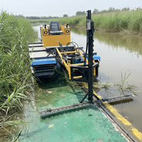 Bateau amphibie efficace pour la récolte des plantes aquatiques et des algues, matériaux personnalisables