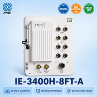 Commutateur Cisco Catalyst IE-3400H-8FT-A, robuste, IP67, 8x 100M M12 D-Coded, -40°C à 75°C, montage mural, sans ventilateur, Network Advantage