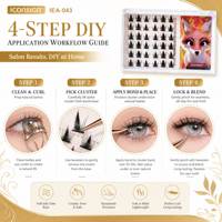 ICONSIGN faux cils naturels DIY auto-adhésifs vegan fox eye full strip lashes extensions