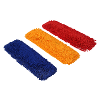 GRS/BSCI Vadrouille plate en coton avec bâton en alliage d'aluminium pour faciliter le nettoyage