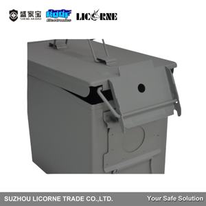 Boîte à munitions verte militaire durable et résistante aux intempéries, en métal étanche de 50 Cal avec une capacité de 8 litres pour les armes à <span class=keywords><strong>feu</strong></span> de catégorie <span class=keywords><strong>D</strong></span>. - Product Image 5