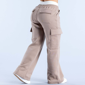 <span class=keywords><strong>Pantaloni</strong></span> Sportivi Casual a Gamba Larga Stile Vintage Americano, <span class=keywords><strong>Pantaloni</strong></span> <span class=keywords><strong>Cargo</strong></span> <span class=keywords><strong>Blu</strong></span> di Tendenza per Donne - Product Image 6