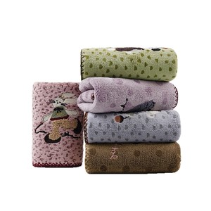 Toalla de Felpa Coral Kim Ryan de 34x74cm, Bordada con Dibujos Animados, de Secado Rápido, para la Cara - Product Image 5