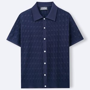 <span class=keywords><strong>Cardigan</strong></span> Polo Décontracté Homme Style Européen et Américain – Nouveauté Printemps-Été – Haut Tricoté à Manches Courtes - Product Image 2