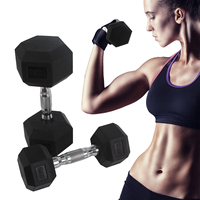 ZJFIT لياقة بدنية رخيصة Hex دمبلم odm جرس مخصص رطلا 5 رطل/10 من تصنيع المعدات الأصلية/10 ، 20 من دمبلل مطاط سداسي