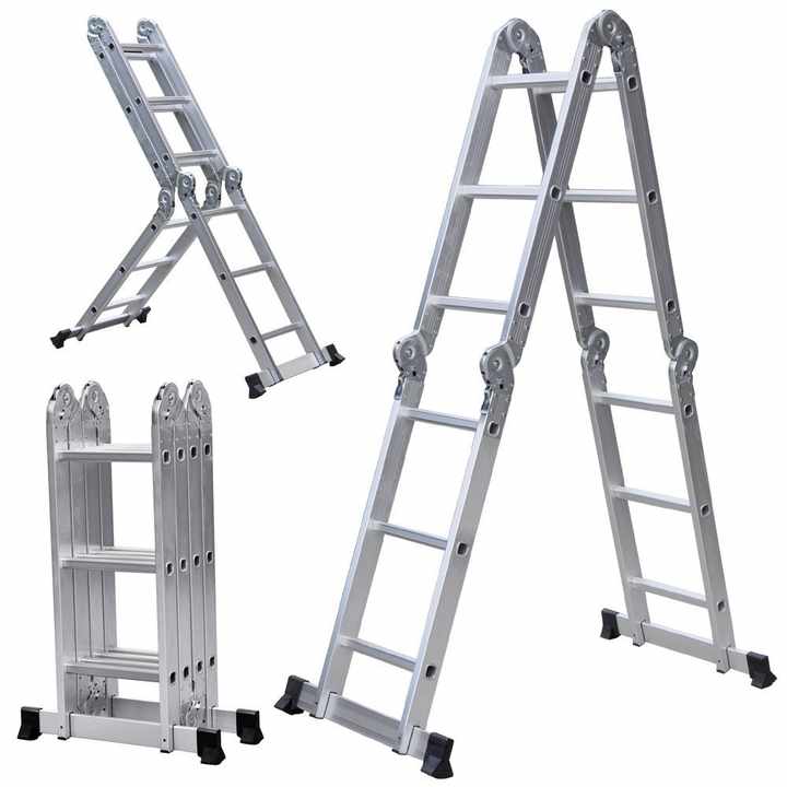 FOLDING PORTABLE MULTI PURPOSE STEP LADDER WITH A SHAPE AND STRAIGHT ...