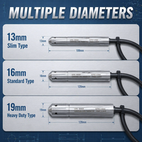 Sonde de niveau d'eau submersible 50M 16mm 4-20mA RS485 pour puits profond, barrage souterrain et inondation