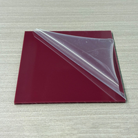 Plaques acryliques rouge agate sur mesure 4x8 pi, 5 mm d'épaisseur, panneau sanitaire pour salle de bain, baignoire, service de découpe
