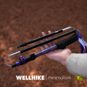 Bâtons de randonnée pliables WELLHIKE en alliage d'aluminium 7075, légers et haute résistance, pour la randonnée en plein air, verrouillage externe - Product Image 4