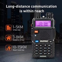 Penjualan Terbaik CE dual-band ham interkom jarak jauh uv 5r uv5r 5w 8w radio dua arah walkie talkie