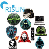 En gros, Pin's personnalisé pour programmeur, hacker, technicien cybersécurité, sur le thème des données et de la cybersécurité, en émail souple ou dur, broche, cadeau
