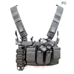 Gilet tactique modulaire réglable multi-poches en nylon léger pour la course et la chasse, système Molle D3, gilet de poitrine tactique - Product Image 4