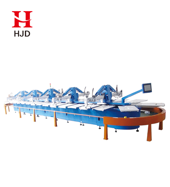 Automatic Oval 4 Station 4-16 Colors High-Speed Screen Printing Machine Label Printer for Shoe Face Clothes PVC Sheet