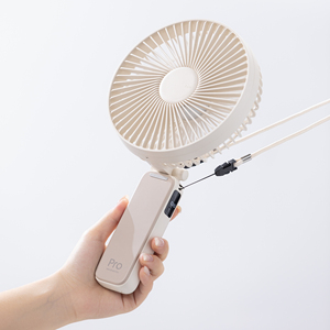 Ventilador de Mano Recargable Portátil de 3600 mAh con Certificación CE, KC y PSE, Batería de Alta Calidad, USB, con Cordón - Product Image 1