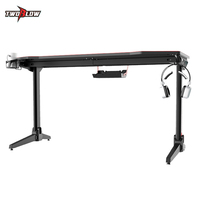 2024 Pc Stijl Rgb Licht Bureau Geassembleerd Metalen Laptop Bureau Voor Pc Gamers Voor Racegames Desktop Computer Gaming Verbeterd