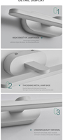 Lampe murale LED moderne pour couloir et escalier, forme tube long, lumière blanc chaud dimmable, pour chambre, salle de bain, salon, fixation murale, garantie 3 ans
