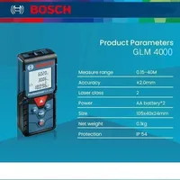 Bosch GLM4000 Pengukur Jarak Laser Digital Alat Ukur Jarak 40M Perbaikan Rumah