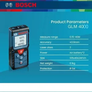 Medidor de Distancia Láser <span class=keywords><strong>Digital</strong></span> <span class=keywords><strong>Bosch</strong></span> GLM4000, Alcance de 40M, Herramienta de Medición para Mejoras del Hogar - Product Image 6