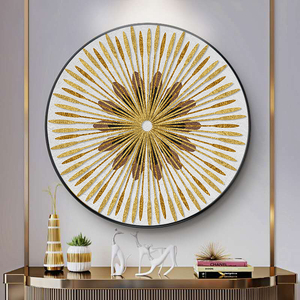 Áp Phích Dòng Lá Vàng Trừu Tượng Tranh Treo Tường Nghệ Thuật Vải Bố Bắc Âu Cổ Điển In Trang Trí Nhà Cửa Trang Trí Phòng Khách Sang Trọng Phòng Ngủ - Product Image 2