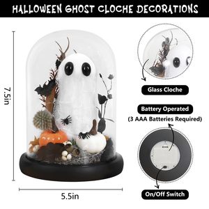 Boîte à musique Ins Fashion Halloween <span class=keywords><strong>Ghost</strong></span> Design Led String Glass Dome Desktop Decoration Glass - Product Image 2