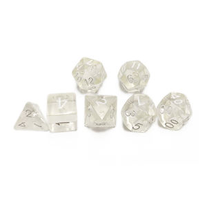 Dés en acrylique transparent DND D4, D6, D8, D10, D%, D12, <span class=keywords><strong>D20</strong></span> Ensemble de dés pour jeu - Product Image 4
