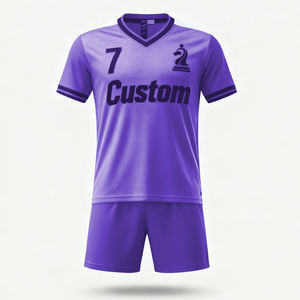 23/24 新カスタムチームロゴ ピンクサッカーユニフォーム プレーヤーバージョン サッカージャージセット - Product Image 1