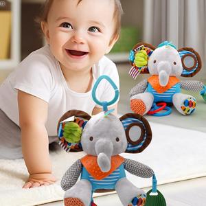 Jouet en peluche berceau pendentif bébé jouet multi-sensoriel Silicone activité et dentition éléphant bébé lit suspendu jouet - Product Image 3