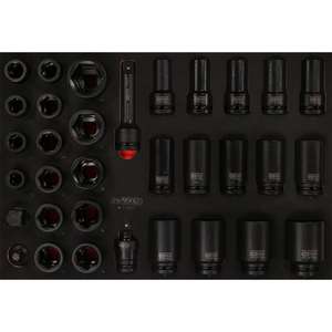 Juego de llaves de impacto KS TOOLS de 3/4 "con inserto de espuma, 33 piezas - Product Image 1