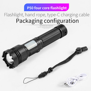 Đèn pin <span class=keywords><strong>LED</strong></span> cầm tay sạc lại được, 4 chế độ, 3000M, 100000 Lumen, P50Zoom, dùng cho công việc khẩn cấp - Product Image 6