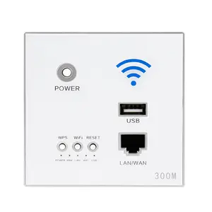 86 Type Through Wall AP Panel 300M Hotel Wall Relay Intelligent Wireless Socket Router With USB