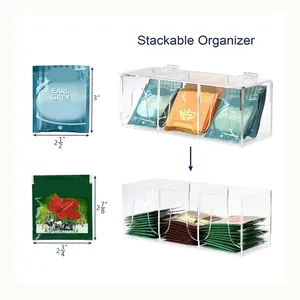 雅格利工厂手工制作亚克力双层茶袋收纳盒仅供展示