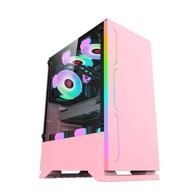 Popular Pink Gaming PC Desktop Computer Gaming ITX Case ATX Computer Case & Towers CPU Cabinet