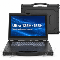 Portátil Robusto de 14/15.6 Pulgadas con Windows 11 Pro, Intel Core Ultra 5 7 AI, Pantalla legible bajo la luz solar de 1000 nits, Computadora Industrial, WiFi 6