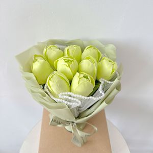 Base de <span class=keywords><strong>beurre</strong></span> de karité de fleur de savon de rose fait à la main de luxe avec texture de pétale véritable pour les fleurs et les plantes décoratives de la fête des mères - Product Image 1