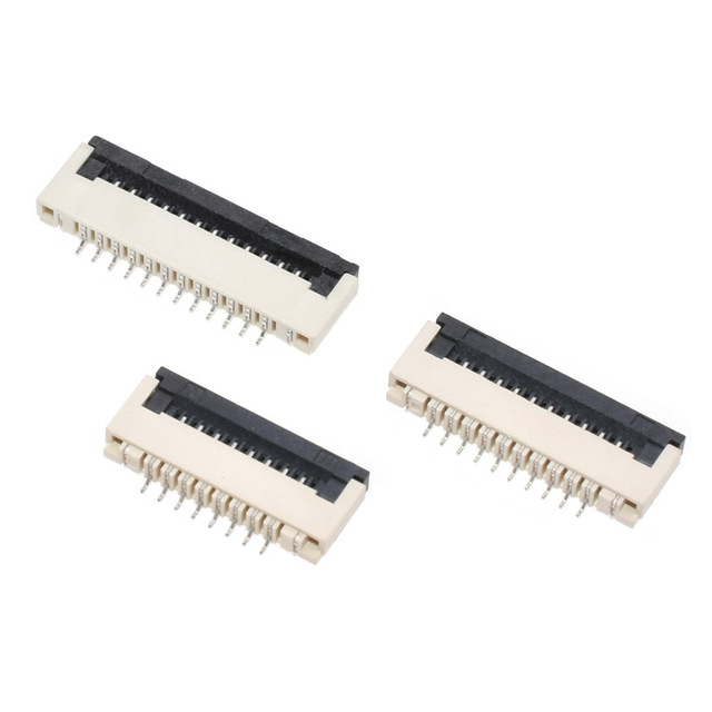 0.5mm 0.3mm 1.0mm H2.5 ZIF FFC FPC 6-12 Pin Drawer Slide Flip Cover Top-Bottom FFC/FPC Flat Flex Connectors LCP Material Brass