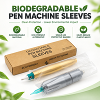 Manchons de protection jetables biodégradables et écologiques pour machine à tatouer, 200 pièces, pour maquillage permanent (PMU) et microblading